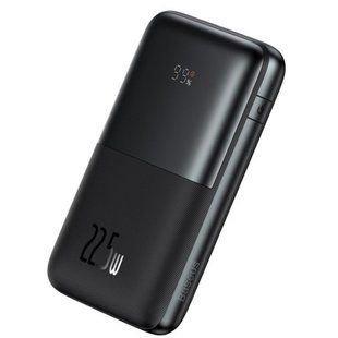Повербанк Baseus Bipow Pro + кабель USB to Type-C, 0.3 метра (3A, 20000 мАч, 22.5Вт, Type-C x 2 USB-A, QC 3.0) - Черный 59269037 фото