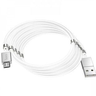 Магнитный кабель для зарядки Hoco U91 Magic magnetic Micro (1.2м, USB, 10 магнитов, гибкий PVC, тайп си) - Белый 113136335 фото