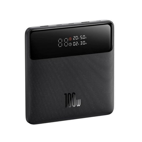 Повербанк Baseus Blade 20000mAh (100W, для ноутбука, Type-C, Type-A, Quick Charge 3.0, LED-дисплей, швидка зарядка) - Чорний 94477550 фото