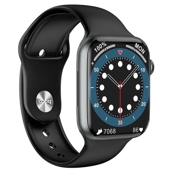 Смарт-часы Hoco Smart Watch Y1 Pro (Bluetooth, 1.75 дюймов, IP68, поддержка звонков, сенсорный экран) - Черный 57273947 фото
