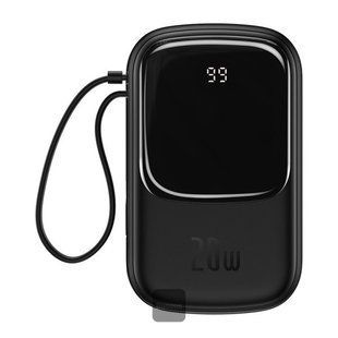 Повербанк Baseus Qpow Pro + кабель USB to Type-C, 0.3 метра (3A, 20000 мАч, 22.5Вт, Type-C/USB-A/Lightning, QC 3.0) - Черный 58462204 фото