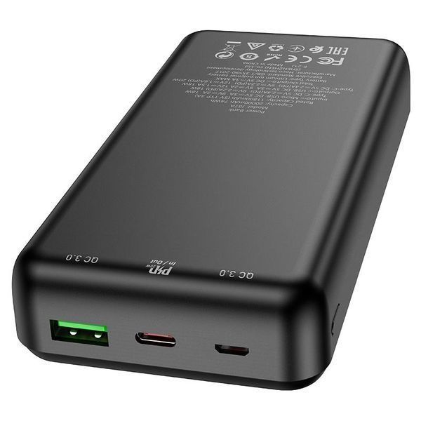 Повербанк Hoco J87A Tacker портативная батарея с быстрой зарядкой (20000mAh 1USB/1Type-C, PD 20W/3A, QC/PD) - Черный 57942803 фото