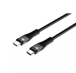 Кабель Veron CL01 Type-C to Lightning (27 Вт, 1.2 метра, нейлонова оплетка, LED) - Синій 75683153 фото