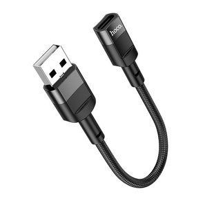Переходник Hoco U107 адаптер USB To Type-C (10см, на OTG, для планшетов и смартфонов, Type-C, тайпси) - Черный 77282442 фото
