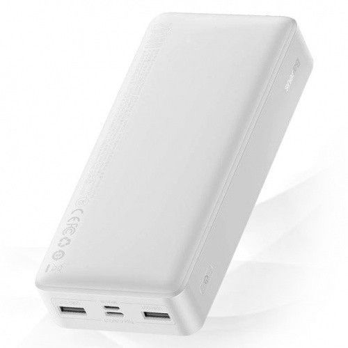 Повербанк Baseus портативная батарея (20000mAh 15W с Led дисплеем 2xmicro USB 2xType-C) - Белый 752928 фото