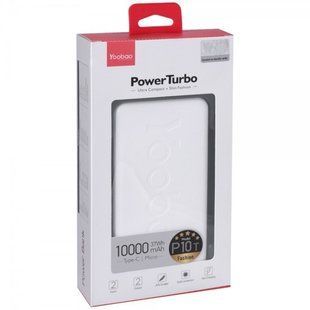 Портативная Повербанк power-bank Yoobao P10T Power Turbo 10 000 мАч / mAh (белый) 37254340 фото