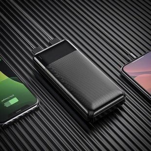 Повербанк Hoco J72 портативная батарея (20000mAh 2USB/MicroUSB/Type-C, 2A) - Черный 51217934 фото