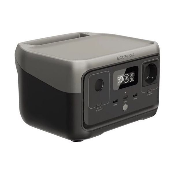 Зарядна станція EcoFlow RIVER 2 (AC220 Вольт, 600 Вт, 256 Ватт/год, 51200mAh, USB, Type-C PD 100w, DC 12v, Wi-Fi та Bluetooth, швидка зарядка, повербанк) - Сірий 57818322 фото