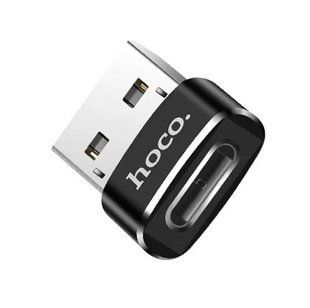 Переходник Hoco UA6 адаптер с USB на Type-C (OTG, для компьютера, ноутбука и др., Type-C, тайпси) - Черный 79635192 фото