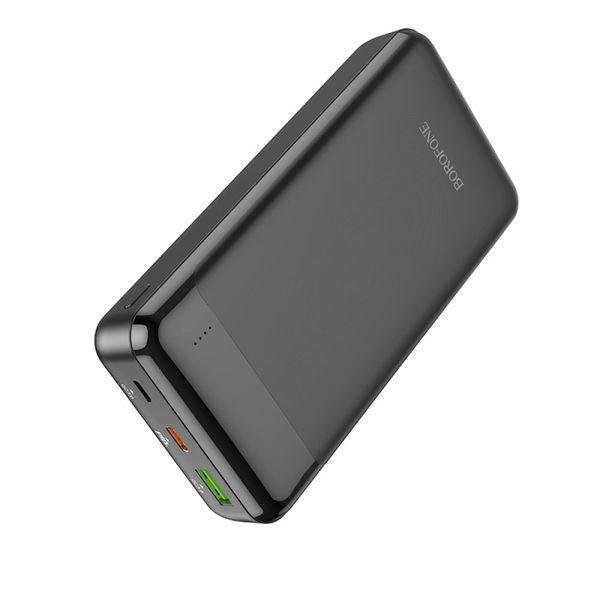 Повербанк Borofone BJ19A + кабель micro-usb (20000 mAh, 20 Вт, QC 3.0, PD,USB Type-A, USB Type-C, micro USB, 3A) - Черный 71444330 фото