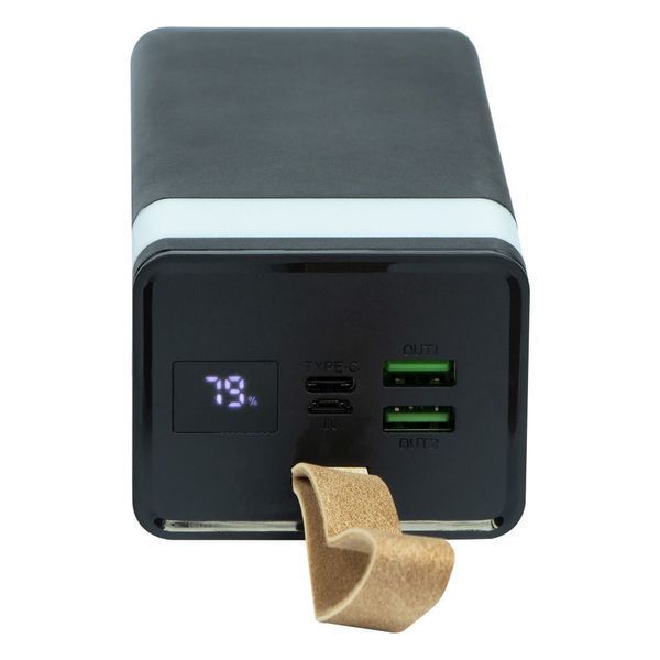 Повербанк XO PR130 + кабель microUSB (40000 мАг, 22,5 Вт, QC 3.0, PD, LED- ліхтар, x2 USB Type-A, USB Type-C, microUSB) - чорний 71505206 фото