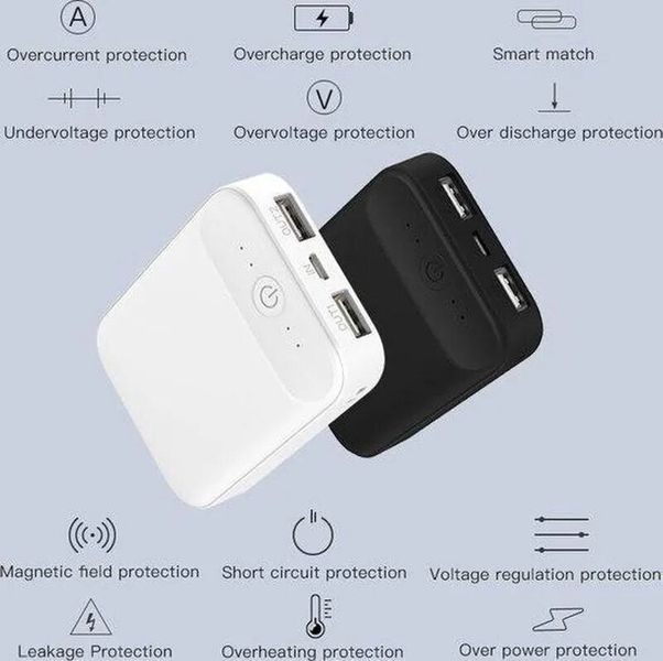 Повербанк EISEN EZ619 портативна батарея (10000 mAh, 2USB + micro USB, 2A, LED індикатор) - Чорний 57190691 фото