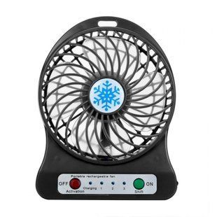 Портативный вентилятор Snowflake fan B настольный на аккумуляторе (от USB, 5 Вт) - Черный 737534 фото
