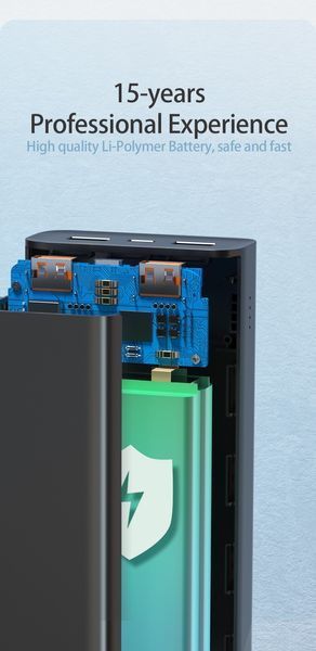 Повербанк Yoobao C30 портативна батарея (30000mAh, 2USB/1Type-C, PD 10W) - Білий 58506583 фото