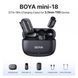 Бездротовий мікрофон петличний Boya Mini-18 (3.5 мм для фотоапаратів, камер і смартфонів, радіус дії до 100 м) - Чорний 127676891 фото 7