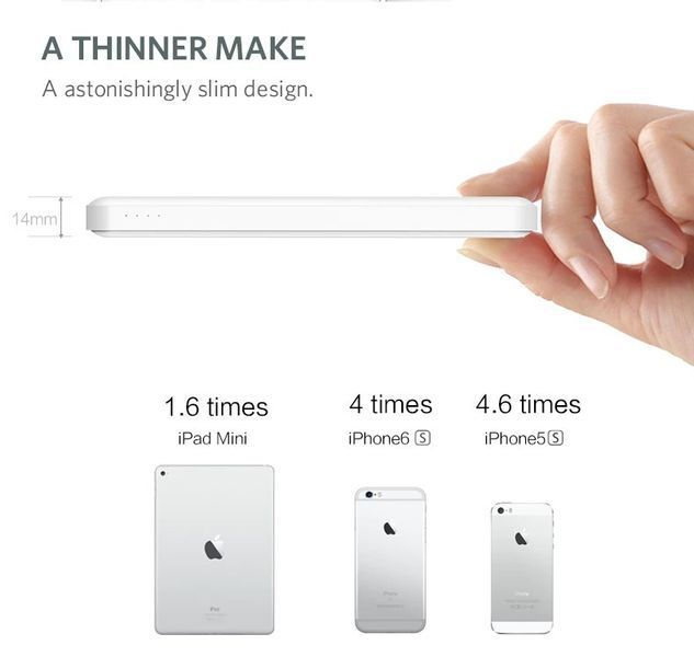 Повербанк Yoobao KJ03 портативная батарея (10000mAh, 2USB/1Type-C, с разъемом lightning, microUSB,2.1А) - Голубой 58506739 фото