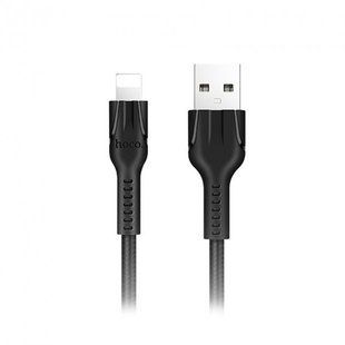 Кабель для зарядки Hoco U31 Benay lightning (1.2м, USB, оплетка TPE, лайтинг) - Черный 53151888 фото