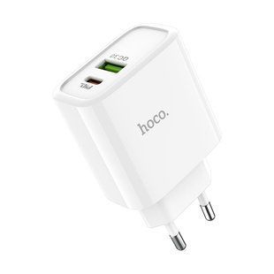 Сетевое зарядное устройство Hoco - C57A Speed Charger USB + Type-C (QC3.0, 3.1A, адаптер) - Белый 57749917 фото