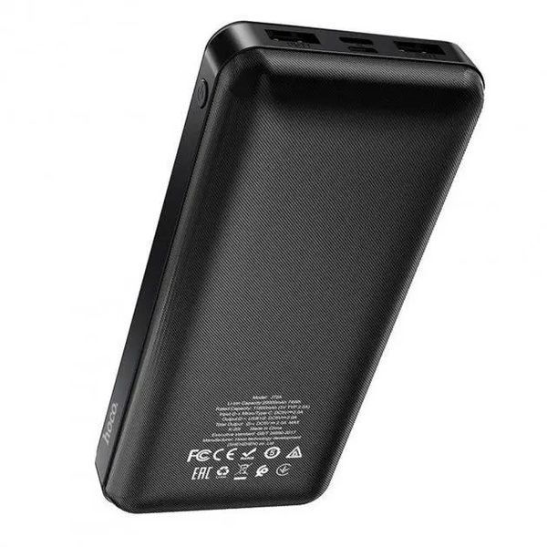 Повербанк Hoco J72A портативна батарея з дисплеєм (20000mAh 2USB/Type-C/MicroUSB, 2A) - Чорний 749187 фото