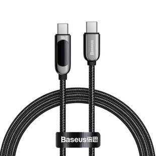 Кабель Type-C на Type-C Baseus Display Fast 100W (1 метр, зарядка, передача данных, быстрая зарядка) - Черный 59676460 фото