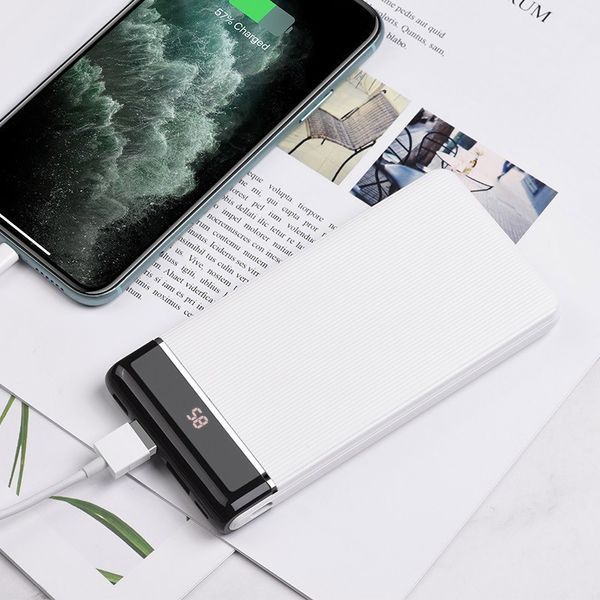 Повербанк Hoco J59 Famous портативна батарея (10000 mAh, 2USB + Type-C + Micro-USB, 2A, LED дисплей) - Чорний 57190368 фото