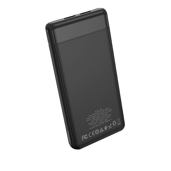 Повербанк Hoco J59 Famous портативна батарея (10000 mAh, 2USB + Type-C + Micro-USB, 2A, LED дисплей) - Чорний 57190368 фото