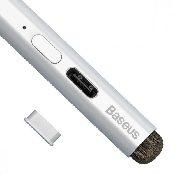 Стилус для iPad - Baseus Smooth Writing Capacitive (Type-C, Active version, LED-индикатор, для айпада, ластик) - Белый 51593939 фото