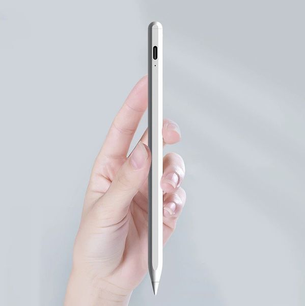 Універсальний стілус Active Stylus Pencil C06 для планшетів і телефонів (Android, iOS, Type-C, 3 наконечники, працює на всіх сенсорних пристроях) - Білий 64767493 фото