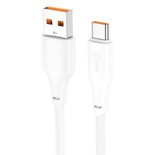 Кабель USB Hoco X93 Force 100W USB to Type-C (длина 1 метр , 5А, поддержка быстрой зарядки, мощный) - белый 92337870 фото
