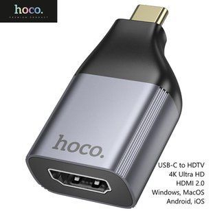 Адаптер Hoco UA33 (перехідник USB-C to HDTV, 4K Ultra HD, Windows, MacOS, Android, iOS, HDMI) - Сірий 97953870 фото