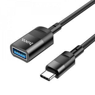 Кабель переходник-удлинитель Hoco U107 Type-С male to USB female ( 1.2 метра, тайпси, OTG, USB 3.0) - Черный 79629061 фото