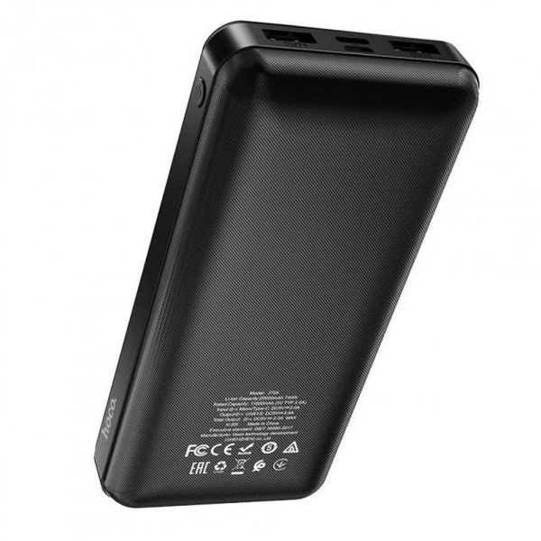 Повербанк Hoco J72 портативная батарея (10000mAh 2USB/MicroUSB/Type-C, 2A, LED индикатор) - Черный 57192174 фото