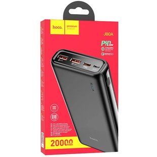 Повербанк Hoco J80A Premium (20000 мАч, 22.5Вт, Type-C x 2 USB, QC 3.0, LED индикатор, быстрая зарядка) - Черный 57107459 фото