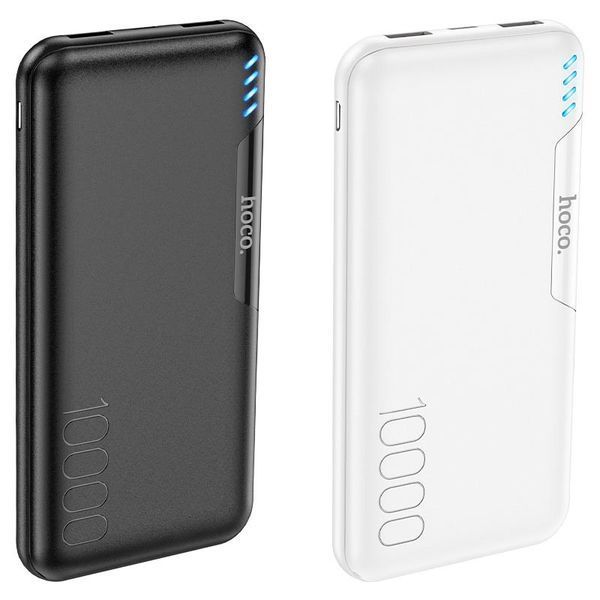 Повербанк Hoco J82 портативна батарея (10W, 10000 mAh, 2USB + Type-C, 2A, LED індикатор) - Чорний 57190235 фото