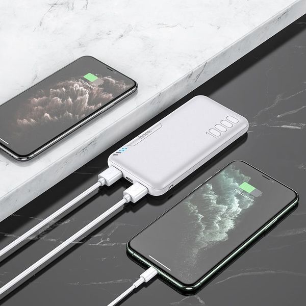 Повербанк Hoco J82 портативна батарея (10W, 10000 mAh, 2USB + Type-C, 2A, LED індикатор) - Чорний 57190235 фото