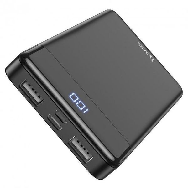 Повербанк Hoco J84 портативна батарея з дисплеєм (10000mAh 37Wh 2USB/Type-C/MicroUSB, 2A) - Чорний 752539 фото