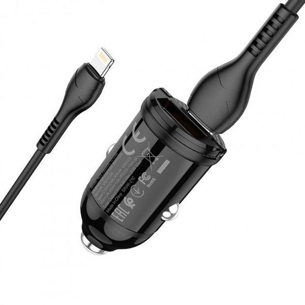 Автомобильное зарядное устройство Hoco NZ2 Link PD30W+QC3.0 (USB Type-C, USB Type-A) - Черный 750529 фото